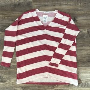 Reborn J Red and White Striped Sweater